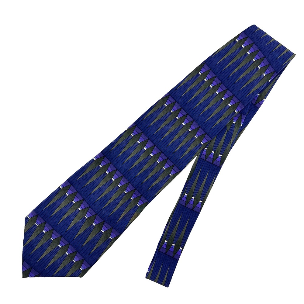 GRATEFUL DEAD Vintage 1996 Men's Geometric Print Neck Tie • 100% Silk • purple - Picture 4 of 7